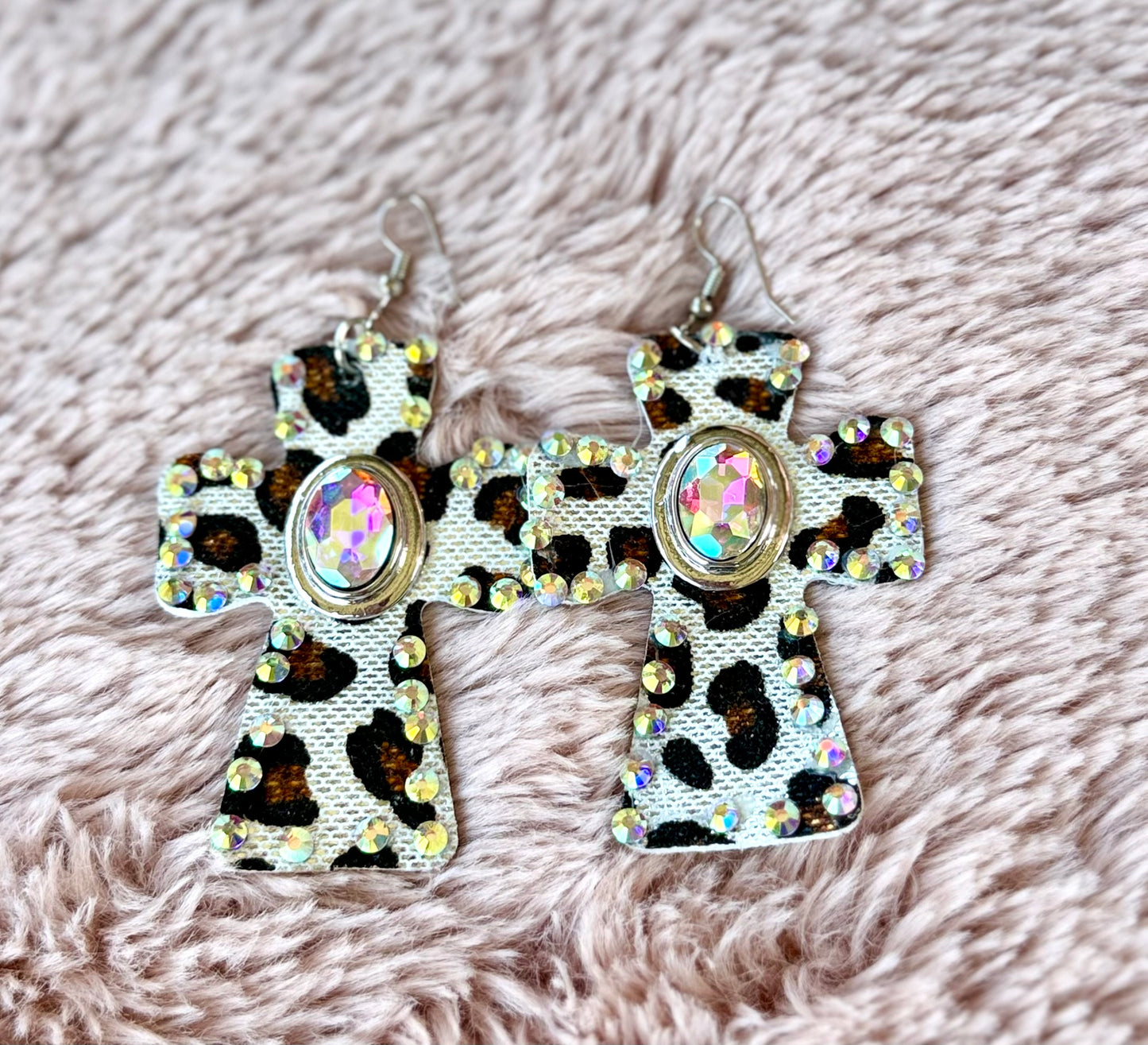 Cross Rhinestone Earrings
