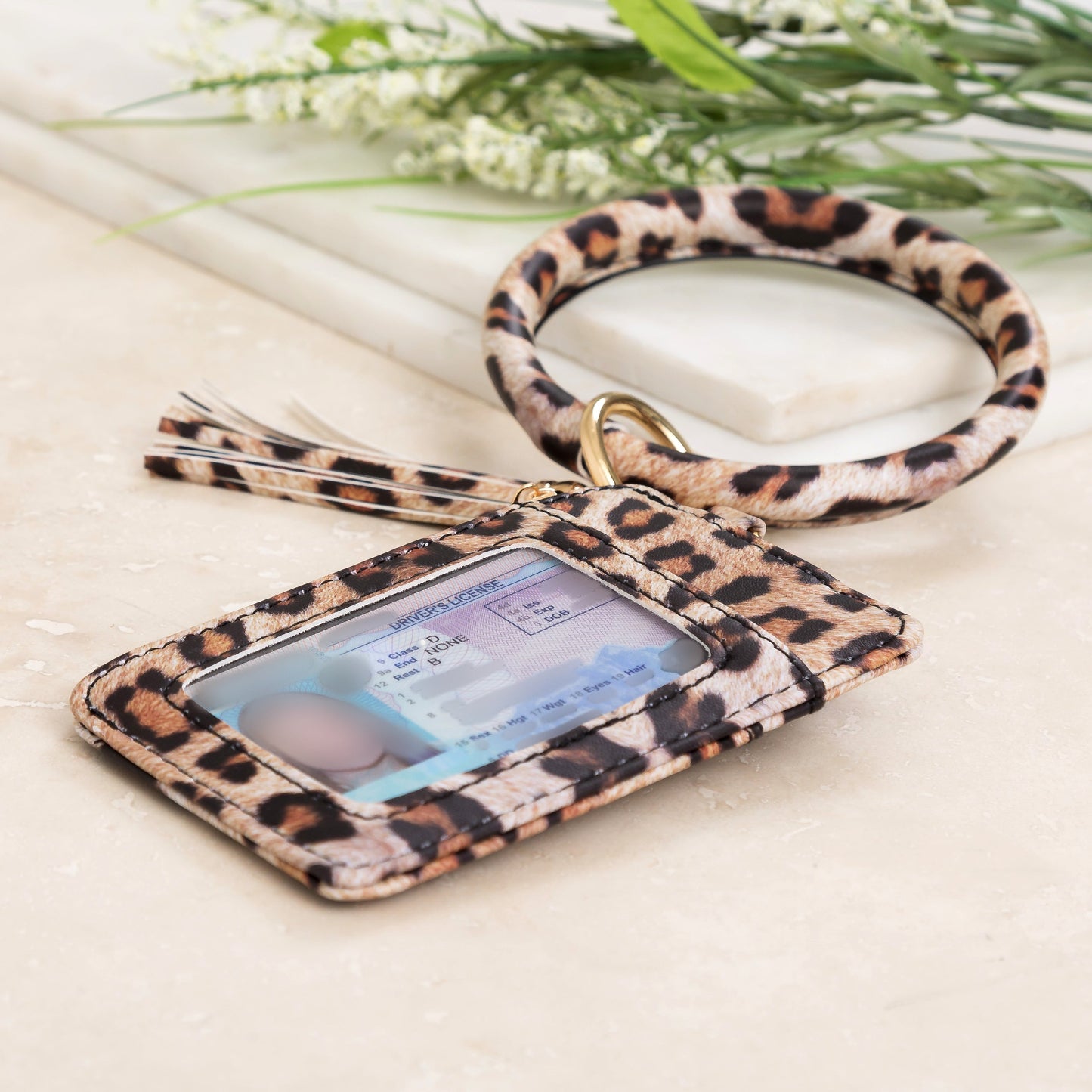 Key Ring ID Wallet Zip Bracelet