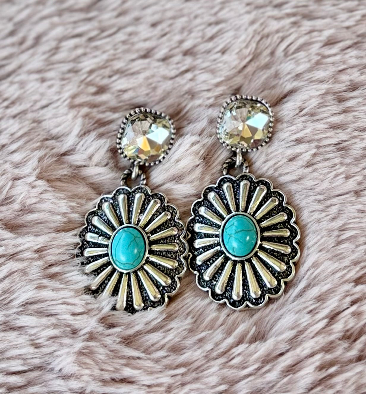 Crystal Concho Earrings