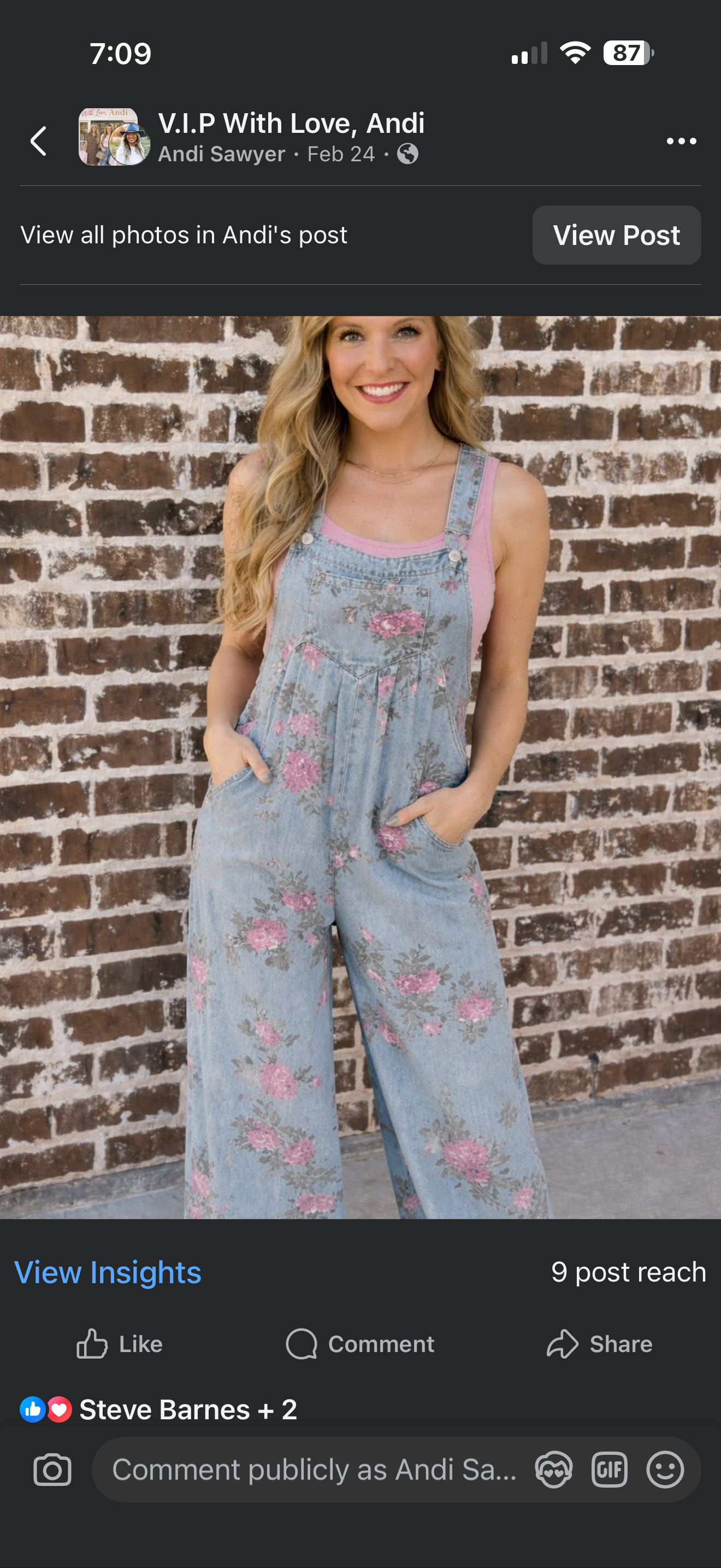 Spring fling Floral Overalls