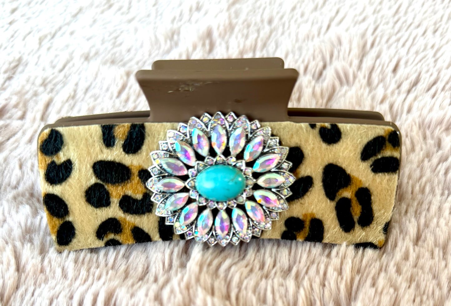 Leopard Crystal Hair clip