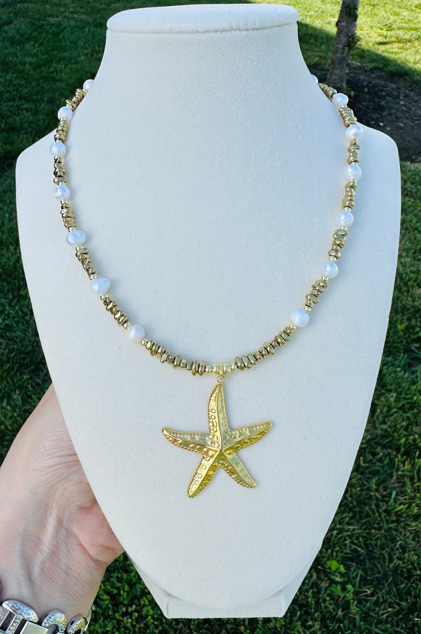Golden Tide Starfish Necklace