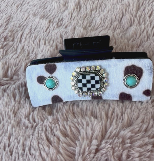 Checkered Hair Clip